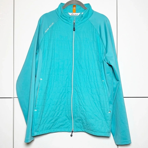 Peter Millar Womens Jacket Hyperlight Merge Teal Size Large Golf  Water Wind - Picture 1 of 12